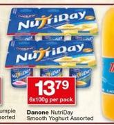 Danone NutriDay Smooth Yoghurt Assorted-6 x 100g Per Pack