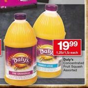 Daly’s Concentrated Fruit Squash-1.25Ltr/1.5Ltr Each