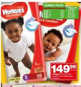 Huggies Dry Comfort Jumbo Pack Disposable Nappies-Per Pack