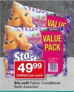 Sta-Soft Fabric Conditioner Refill-3x500 Per Pack 