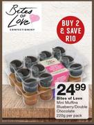 Bites Of Love Mini Muffins Blueberry/Double Chocolate-220 Per Pack