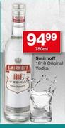 Smirnoff 1818 Original Vodka-750ml