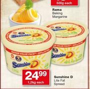 Sunshine D Lite Fat Spread-1.2kg Each