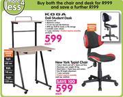 KOGA Dali Student Desk + New York Typist Chair-For Both
