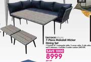 Terrace Leisure 7 Piece Makalali Wicker Dining Set-Per Set