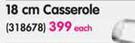 Excellent Houseware 18cm Casserole Stainless Steel-Each