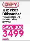 Defy 12 Place Dishwasher DDW175