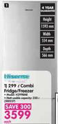 Hisense 299Ltr Combi Fridge/Freezer H299BME