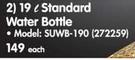 Sunbeam 19Ltr Standard Water Bottle SUWB-190-Each