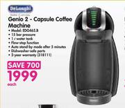 Delonghi Genio 2 Capsule Coffee Machine EDG465.B
