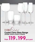 Bohemia Crystal Clara Glass Range-Per 6 Pack
