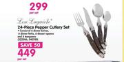 24 Piece Pepper Cutlery Set-Per Set