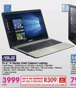 Asus 15.6" X-Series Intel Celeron Laptop-On My Gig 2 Includes R218-Z WiFi Router