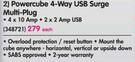 Allocacoc Powercube 4 Way USB Surge Multi Plug-Each