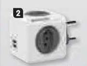 Allocacoc Powercube 4 Way USB Surge Multi Plug-Each