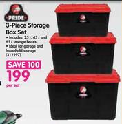 Pride 3 Piece Storage Box Set-Per Set