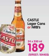 Castle Lager Cans Or NRB-24 x 330ml