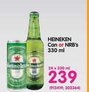 Heineken Can Or NRB's-24 x 330ml