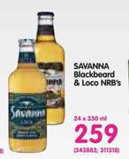 Savanna Blackbeard & Loco NRB's-24 x 330ml