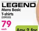 Legend Mens Basic T-Shirt-Each