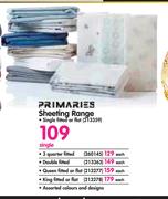 Primaries Sheeting Range Double Fitted-Each