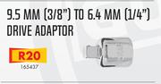 9.5mm (3/8") To 6.4mm (1/4") Drive Adaptor