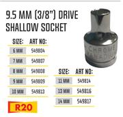 9.5mm(3/8") Drive Shallow Socket 6mm To 14mm