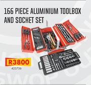 166 Piece Aluminium Toolbox And Socket Set