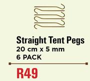 Camp Master Straighter Tent Pegs 20cm x 5mm 6 Pack