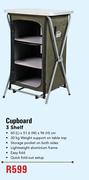 Camp Master Cupboard 3 Shelf 60(L)X51.6(W)X96(H)cm