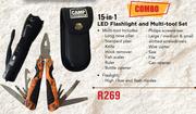 Camp Master 15-In-1 LED Flashlight And Multi-Tool Set