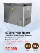 Camp Master 60Ltr Fridge Freezer Stainless Steel Camp Freezer