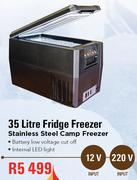 Camp Master 35Ltr Fridge Freezer Stainless Steel Camp Freezer