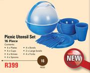 Camp Master 16 Piece Picnic Utensil Set