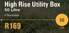 Camp Master High Rise Utility Box 50Ltr (Stackable)