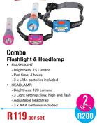 Camp Master Flashlight & Headlamp Combo-For 2 Sets