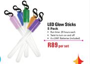 Camp Master LED Glow Sticks 5 Pack-Per Set
