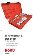Mastercraft 36 Piece Socket & Star Bit Set
