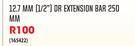 Mastercraft 12.7 mm (1/2") Dr Extension Bar 250 mm