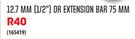 Mastercraft 12.7 mm (1/2") Dr Extension Bar 75 mm