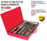 Mastercraft 10 Piece 6.4 mm (1/4") + 12.7 mm (1/2") Dr Torx Set 