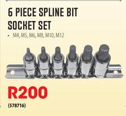 Mastercraft 6 Piece Spline Bit Socket Set