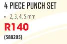 Mastercraft 4 Piece Punch Set