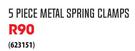 Mastercraft 5 Piece Metal Spring Clamps