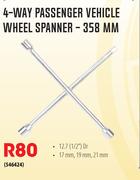 Mastercraft 4 Way Passenger Vehicle Wheel Spanner-358mm