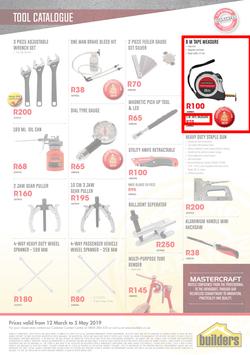 Builders : Mastercraft Tool Catalogue (12 Mar - 5 May 2019), page 8