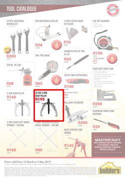 Builders : Mastercraft Tool Catalogue (12 Mar - 5 May 2019), page 8