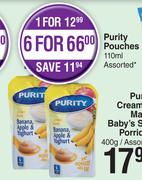 Purity Pouches Assorted-For 6 x 110ml