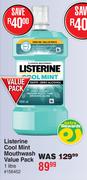 Listerine Cool Mint Mouthwash Value Pack-1Ltr