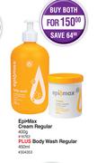 Epi-Max Cream Rgular 400g Plus Body Wash Regular 450ml-Both For